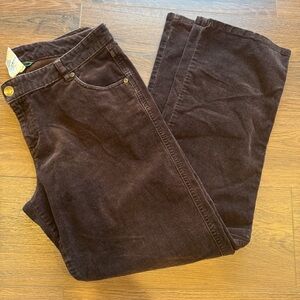 WOOLRICH Corduroy Women's Dark Loren ‎ Brown Straight Leg 5 Pocket Size 10